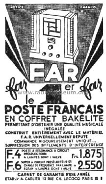 F6; FAR F.A.R., FA-R, A. (ID = 1975853) Radio