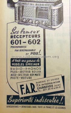 601 Mixte; FAR F.A.R., FA-R, A. (ID = 1852784) Radio