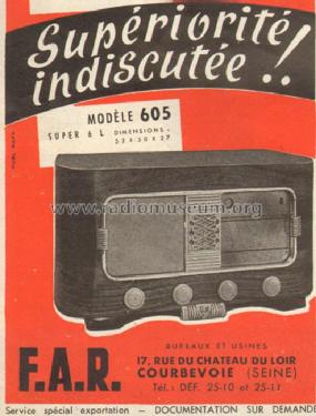 605; FAR F.A.R., FA-R, A. (ID = 506010) Radio