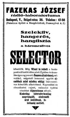 Selector ; Fazekas József Rádió (ID = 2243344) Kit