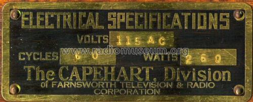 Capehart 113K2FM Chippendale ; Farnsworth (ID = 1322602) Radio