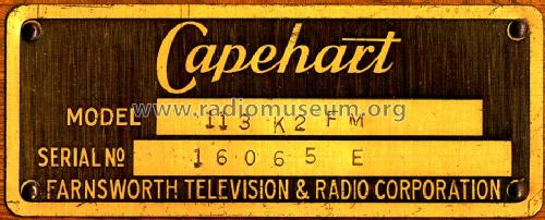 Capehart 113K2FM Chippendale ; Farnsworth (ID = 1322603) Radio