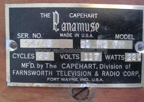 Capehart-Panamuse Chippendale 21M2FM Ch= M-2-FM and A-10; Farnsworth (ID = 1318593) Radio