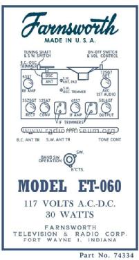 ET-060 Ch= C-150; Farnsworth (ID = 2967310) Radio