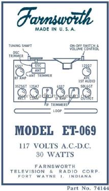 ET-069 Ch= C152; Farnsworth (ID = 2949820) Radio