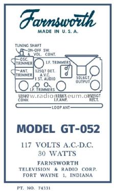 GT052 ; Farnsworth (ID = 2959192) Radio