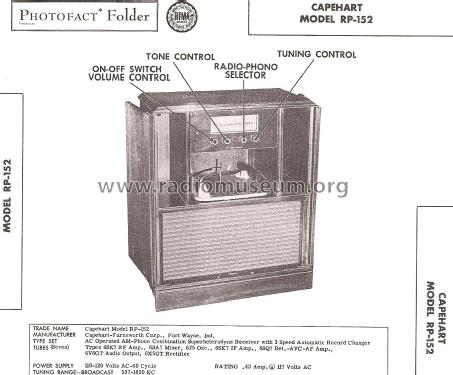 RP-152 Ch= CR-70; Farnsworth (ID = 1593878) Radio