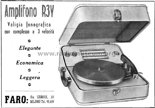 Amplifono R3V; Faro Nuova Faro; (ID = 2400571) R-Player