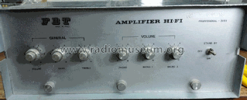 Amplifier HiFi Professional 2000 ; FBT Elettronica S.P. (ID = 2200888) Ampl/Mixer