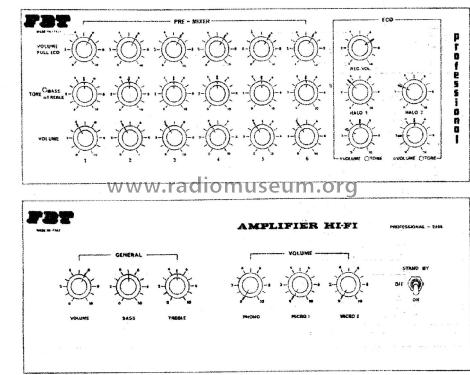 Amplifier HiFi Professional 2000 ; FBT Elettronica S.P. (ID = 2200896) Ampl/Mixer