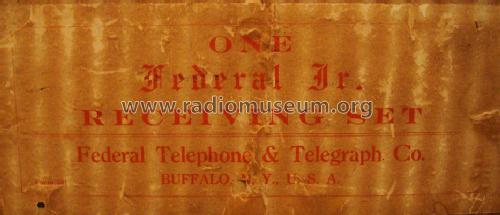 Federal Jr. Crystal Receiver; Federal Radio Corp. (ID = 1085047) Detektor