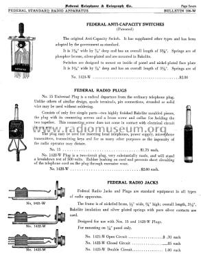 Federal Telephone Bulletin March, 1922 No. 106-W; Federal Radio Corp. (ID = 1870479) Paper