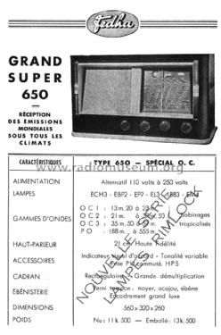 Grand Super 650 Spécial OC; Fedha, Combes-Gensac (ID = 1445352) Radio