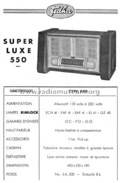 Super Luxe 550; Fedha, Combes-Gensac (ID = 1445348) Radio