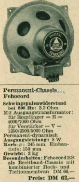 Fehocord BB ; FEHO (ID = 517333) Parlante