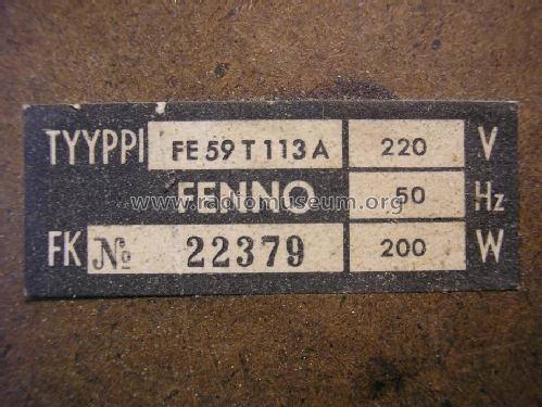 FE 59 T 113A; Fenno, Helsinki - (ID = 1224264) Television