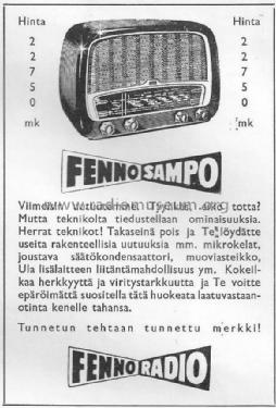 Sampo 53V F223V; Fenno, Helsinki - (ID = 1141721) Radio