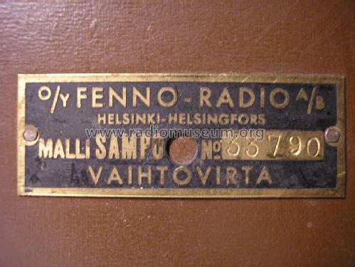 Sampo V-40; Fenno, Helsinki - (ID = 1160275) Radio