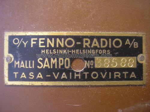 Sampo TV-41; Fenno, Helsinki - (ID = 1958458) Radio