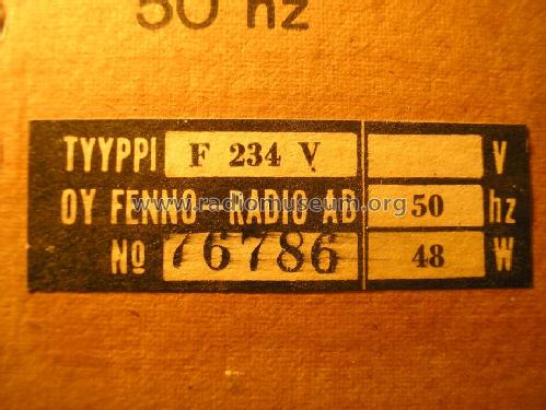 Seura F234V; Fenno, Helsinki - (ID = 1566887) Radio