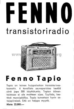 Tapio F291T; Fenno, Helsinki - (ID = 1328539) Radio