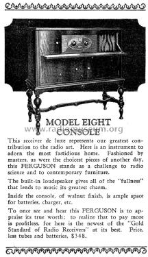 Model Eight 8; Ferguson in the (ID = 1342876) Radio