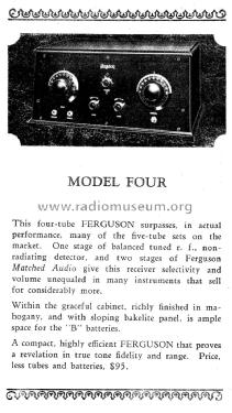 Model Four 4; Ferguson in the (ID = 1342888) Radio