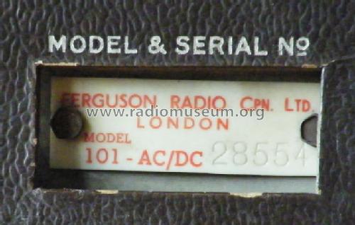 101U; Ferguson Brand, (ID = 1665317) Radio