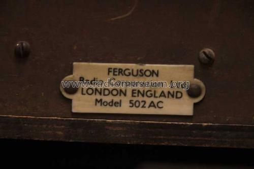 502AC; Ferguson Brand, (ID = 1564686) Radio