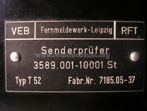 Senderprüfer T52 3589.001-10001St; Fernmeldewerk (ID = 1129470) Equipment