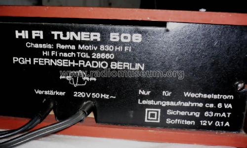 HiFi-Tuner 506 Ch=REMA HiFi Tuner Motiv; Fernseh-Radio Berlin (ID = 2610992) Radio