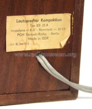 Kompaktbox KB35A; Fernseh-Radio Berlin (ID = 1811577) Parleur