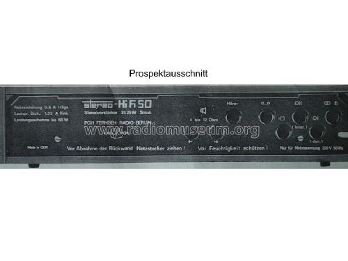 Stereo-HiFi 50; Fernseh-Radio Berlin (ID = 310455) Ampl/Mixer