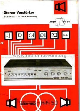 Stereo-HiFi 50; Fernseh-Radio Berlin (ID = 376551) Ampl/Mixer
