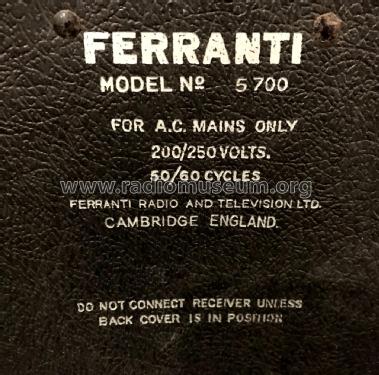 5700; Ferranti, GB (ID = 2960786) Radio