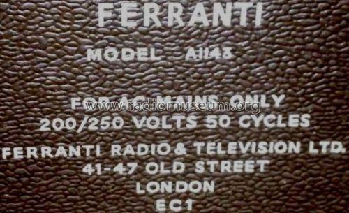 A1143; Ferranti, GB (ID = 1974249) Radio