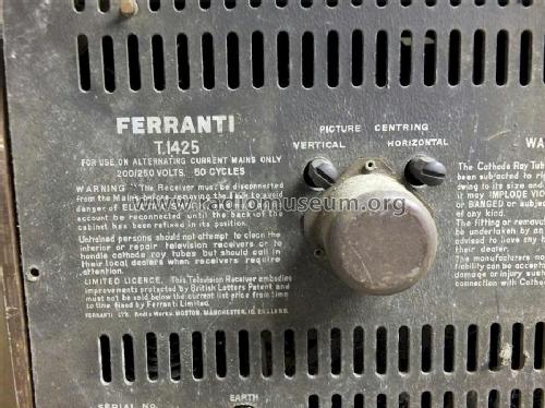 T.1425; Ferranti, GB (ID = 1466618) Televisore