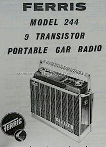 Portable Car Radio Super 9 244; Ferris Bros. Pty Ltd (ID = 1047298) Radio