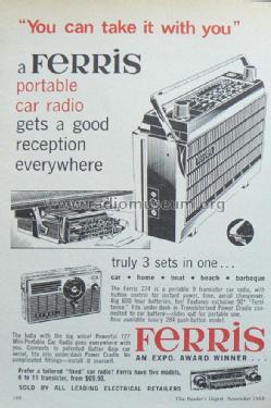 Portable Car Radio 727; Ferris Bros. Pty Ltd (ID = 1794650) Radio