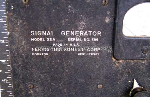 Signal Generator 22A; Ferris Instrument Co (ID = 1075448) Equipment