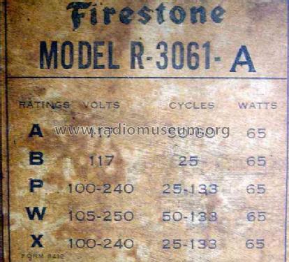 3061 Air Chief Ch= R-306; Firestone Tire & (ID = 345623) Radio