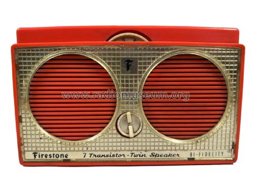 7 Transistor-Twin Speaker Bi-Fidelity 4-C-40 Code 1-8-TW6; Firestone Tire & (ID = 2847393) Radio