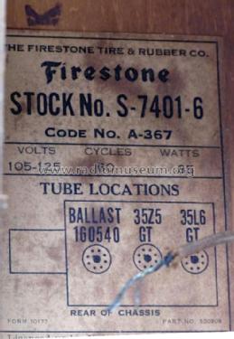 S7401-6 Code A-367; Firestone Tire & (ID = 1190719) R-Player