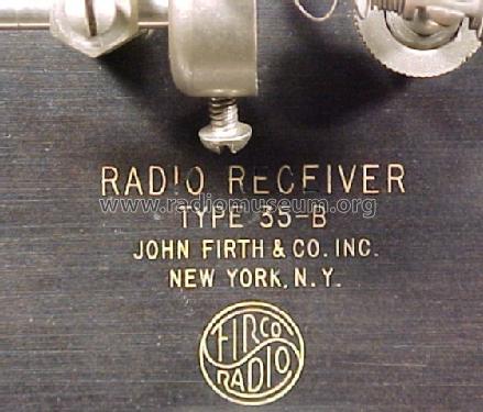 Receiving Set 35B; Firth, John & Co. (ID = 861951) Crystal