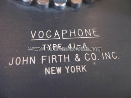 Vocaphone 41A; Firth, John & Co. (ID = 986566) Radio