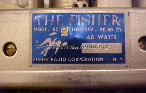 80-R ; Fisher Radio; New (ID = 1336905) Radio