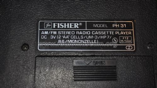 AM/FM Stereo Radio Cassette PH31; Fisher Radio; New (ID = 957391) Radio