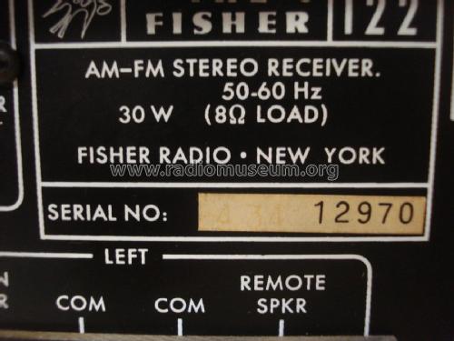 AM FM Stereo Receiver 122; Fisher Radio; New (ID = 2060570) Radio