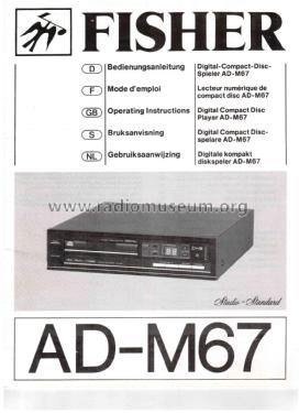 Compact Disc Player AD-M67; Fisher Radio; New (ID = 1811008) Reg-Riprod
