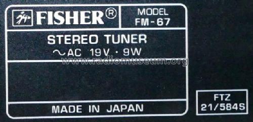 LW/MW/FM Stereo Synthesizer Tuner FM-M67; Fisher Radio; New (ID = 2012431) Radio